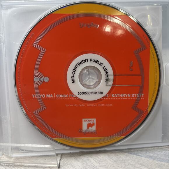 Yo-Yo Ma & Kathryn Stott – Songs from the Arc of Life (2015 CD) – Ex‑Library, Cl - Picture 4 of 5